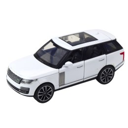 LEAN Toys Auto Range Rover Metalowe Suv Białe 1:32 Światła Dźwięki