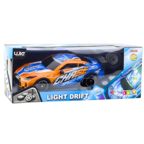 LEAN Toys Auto Sportowe Zdalnie Sterowane RC Podświetlana Karoseria Drift Pomarańczowe LEAN Toys Auto Sportowe Zdalnie Sterowane RC Podświetlana Karoseria Drift Pomarańczowe