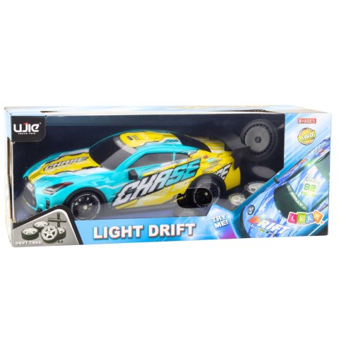 LEAN Toys Auto Sportowe Zdalnie Sterowane RC Podświetlana Karoseria Drift Turkusowe LEAN Toys Auto Sportowe Zdalnie Sterowane RC Podświetlana Karoseria Drift Turkusowe