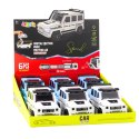 LEAN Toys Auto Terenowe Metalowe Ukryty Samochodzik Światło Dźwięk Biały Niebieski