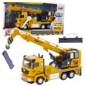 LEAN Toys Ciężarówka Dźwig Pojazd Budowlany Żółty