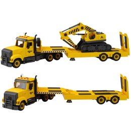 LEAN Toys Ciężarówka Laweta Do Skręcania DIY Koparka Gąsienicowa Światła Dźwięki
