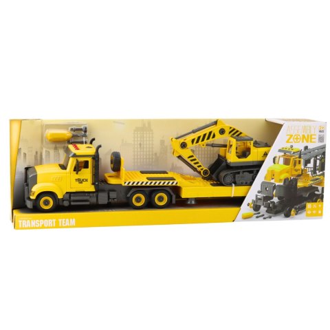 LEAN Toys Ciężarówka Laweta Do Skręcania DIY Koparka Gąsienicowa Światła Dźwięki LEAN Toys Ciężarówka Laweta Do Skręcania DIY Koparka Gąsienicowa Światła Dźwięki