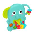 LEAN Toys Grzechotka Słonik Zielony Sensoryczny Ruchome Elementy