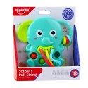LEAN Toys Grzechotka Słonik Zielony Sensoryczny Ruchome Elementy
