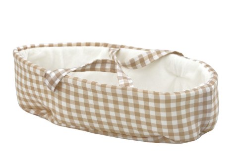 LEAN Toys Lalka Bobas W Nosidełku Króliczek Ubranko w Kratę Beżowy LEAN Toys Lalka Bobas W Nosidełku Króliczek Ubranko w Kratę Beżowy