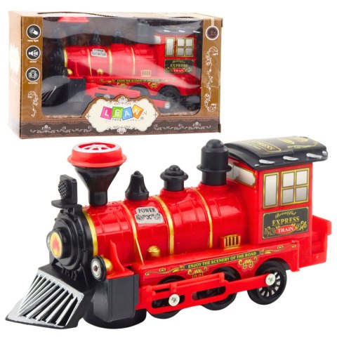 LEAN Toys Lokomotywa Klasyczna Elektryczna Światła Dźwięki Czwerwona LEAN Toys Lokomotywa Klasyczna Elektryczna Światła Dźwięki Czwerwona