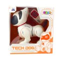 LEAN Toys Piesek Interaktywny Robot Pies Pilot Światło Dźwięk Biały Pomarańczowy