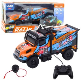 LEAN Toys Samochód Ciężarowy Zdalnie Sterowany RC Pomarańczowy Niebieski