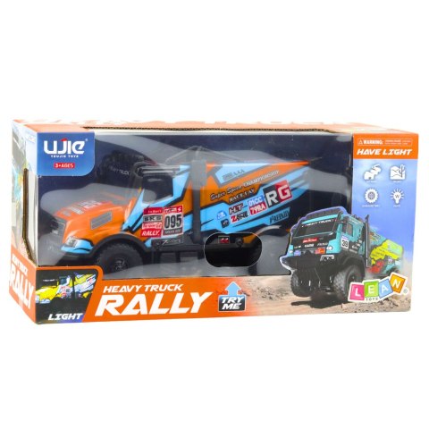 LEAN Toys Samochód Ciężarowy Zdalnie Sterowany RC Pomarańczowy Niebieski LEAN Toys Samochód Ciężarowy Zdalnie Sterowany RC Pomarańczowy Niebieski
