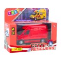 LEAN Toys Samochód Dostawczy Metalowy Czerwony 1:32 Światła Dźwięki LEAN Toys Samochód Dostawczy Metalowy Czerwony 1:32 Światła Dźwięki