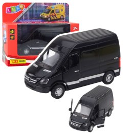 LEAN Toys Samochód Dostawczy Metalowy Dźwięki Czarny