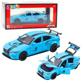 LEAN Toys Samochód Metalowy Jaguar Światła Dżwieki Niebieski