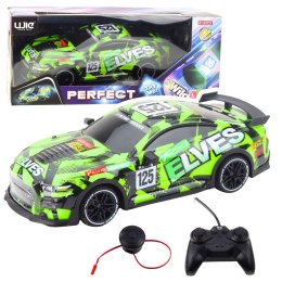 LEAN Toys Samochód Sportowy Zdalnie Sterowany Pilot Dźwięk Zielony