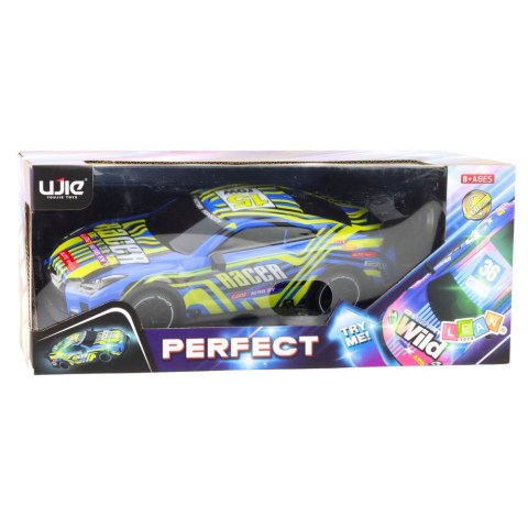 LEAN Toys Samochód Sportowy Zdalnie Sterowany Pilot Niebieski Żółty LEAN Toys Samochód Sportowy Zdalnie Sterowany Pilot Niebieski Żółty