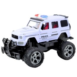 LEAN Toys Samochód Terenowy Policyjny Zdalnie Sterowany RC Biały 1:12