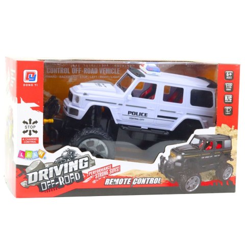 LEAN Toys Samochód Terenowy Policyjny Zdalnie Sterowany RC Biały 1:12 LEAN Toys Samochód Terenowy Policyjny Zdalnie Sterowany RC Biały 1:12