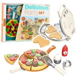 LEAN Toys Zestaw Do Gofrów Pizza Z Dodatkami Akcesoria Kuchenne Dla Dzieci