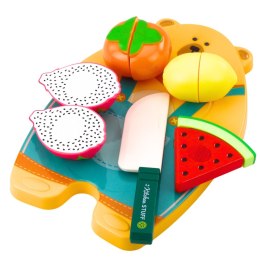LEAN Toys Zestaw Do Krojenia Owoce Deska Nóż Akcesoria Edukacyjne Dla Dzieci