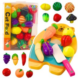 LEAN Toys Zestaw Do Krojenia Owoce Warzywa Deska Nóż Akcesoria Edukacyjne Dla Dzieci