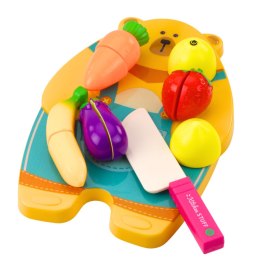 LEAN Toys Zestaw Do Krojenia Owoce Warzywa Deska Nóż Akcesoria Edukacyjne Dla Dzieci