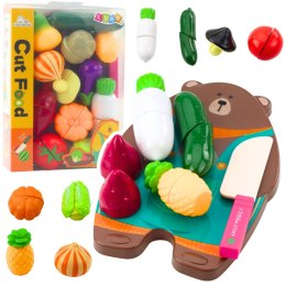 LEAN Toys Zestaw Do Krojenia Warzywa Deska Nóż Akcesoria Edukacyjne Dla Dzieci