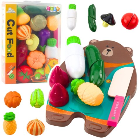 LEAN Toys Zestaw Do Krojenia Warzywa Deska Nóż Akcesoria Edukacyjne Dla Dzieci