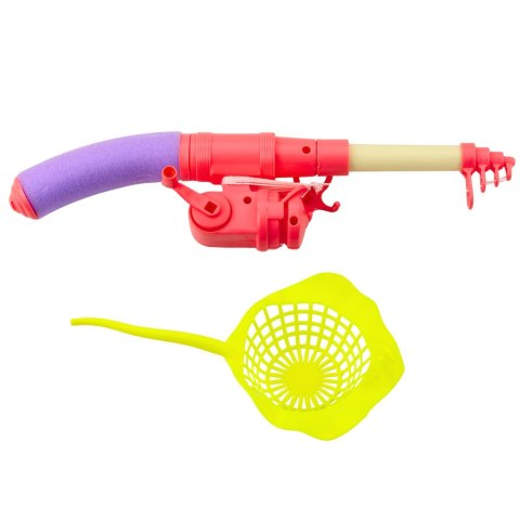 LEAN Toys Zestaw Do Łowienia Rybek Stolik Krab 10 Rybek Wędka Sitko Różowy LEAN Toys Zestaw Do Łowienia Rybek Stolik Krab 10 Rybek Wędka Sitko Różowy