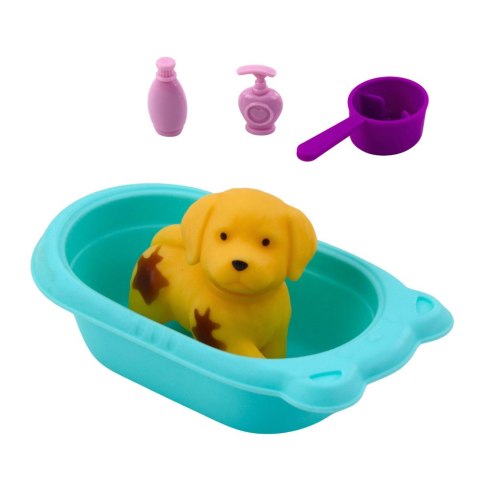 LEAN Toys Zestaw Lalka Piesek Wanna Kąpiel Akcesoria Interaktywne Dla Dziewczynek LEAN Toys Zestaw Lalka Piesek Wanna Kąpiel Akcesoria Interaktywne Dla Dziewczynek