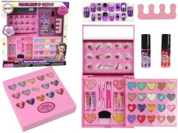 LEAN Toys Zestaw Piękności Duża Paletka Cienie Szminki Lakiery Do Paznokci