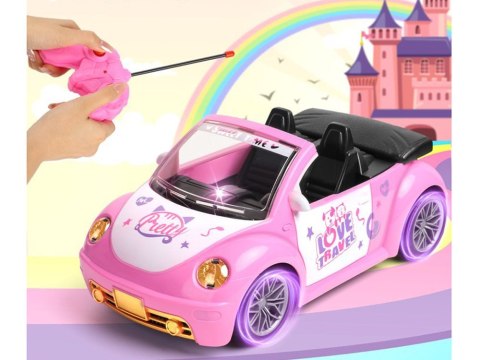 Autko dla lalki Różowy Samochód Cabrio z pilotem dla dziewczynek ZA5908 Autko dla lalki Różowy Samochód Cabrio z pilotem dla dziewczynek ZA5908