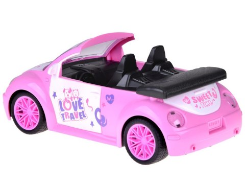 Autko dla lalki Różowy Samochód Cabrio z pilotem dla dziewczynek ZA5908 Autko dla lalki Różowy Samochód Cabrio z pilotem dla dziewczynek ZA5908