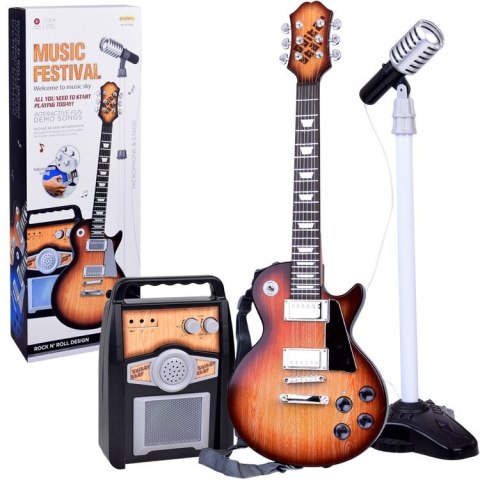 Gitara Elektryczna z Mikrofonem i Wzmacniaczem dla Dzieci Karaoke IN0171 Gitara Elektryczna z Mikrofonem i Wzmacniaczem dla Dzieci Karaoke IN0171