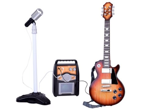 Gitara Elektryczna z Mikrofonem i Wzmacniaczem dla Dzieci Karaoke IN0171 Gitara Elektryczna z Mikrofonem i Wzmacniaczem dla Dzieci Karaoke IN0171