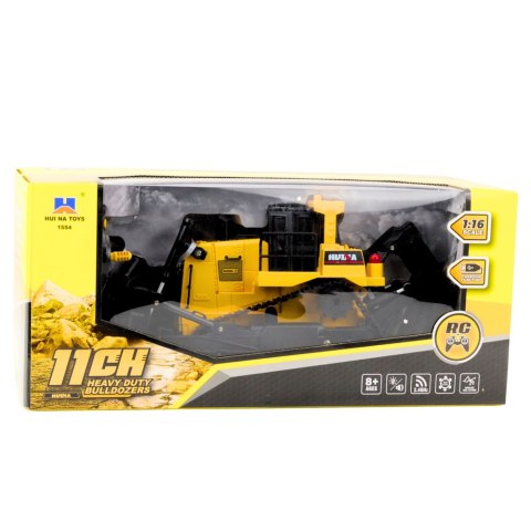 HUINA Spychacz Buldożer Samochód Budowlany Zdalnie Sterowany 1:16 R/C Żółty HUINA Spychacz Buldożer Samochód Budowlany Zdalnie Sterowany 1:16 R/C Żółty