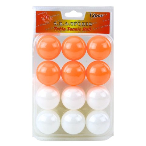 LEAN TOYS Piłeczki Do Ping Ponga Biały Pomarańczowy Sport 12szt LEAN TOYS Piłeczki Do Ping Ponga Biały Pomarańczowy Sport 12szt