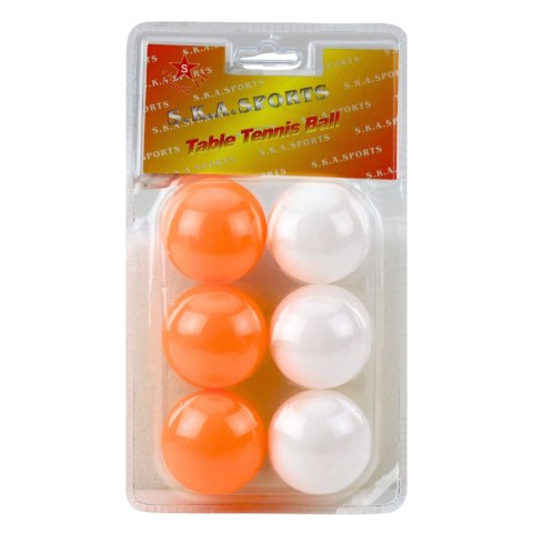 LEAN TOYS Piłeczki Do Ping Ponga Sport Biały Pomarańczowy 6szt LEAN TOYS Piłeczki Do Ping Ponga Sport Biały Pomarańczowy 6szt