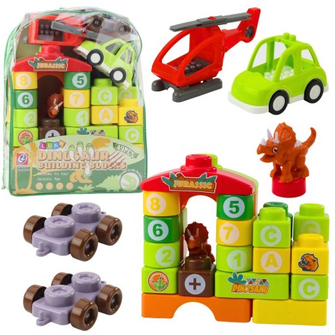 LEAN Toys Klocki Konstrukcyjne Edukacyjne W Plecaku Dinozaury Cyfry Litery 49 el. LEAN Toys Klocki Konstrukcyjne Edukacyjne W Plecaku Dinozaury Cyfry Litery 49 el.