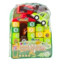 LEAN Toys Klocki Konstrukcyjne Edukacyjne W Plecaku Dinozaury Cyfry Litery 49 el.