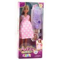 LEAN Toys Lalka Anlily W Ciąży Sukienka W Kropki Akcesoria Dziecko