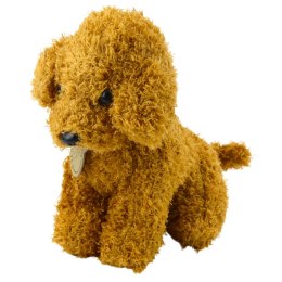 LEAN Toys Piesek Pudel W Torbie Na Rzep Maskotka Przytulanka Jasnobrązowy