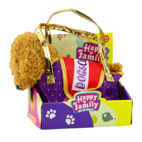 LEAN Toys Piesek Pudel W Torbie Na Rzep Maskotka Przytulanka Jasnobrązowy LEAN Toys Piesek Pudel W Torbie Na Rzep Maskotka Przytulanka Jasnobrązowy