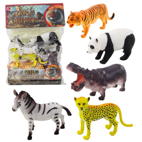 LEAN Toys Zestaw Figurki Dzikie Zwierzęta Safari Tygrys Gepard Zebra Panda 5 szt. LEAN Toys Zestaw Figurki Dzikie Zwierzęta Safari Tygrys Gepard Zebra Panda 5 szt.