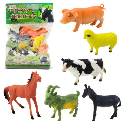 LEAN Toys Zestaw Figurki Zwierzęta Domowe Gospodarskie Farma 6 szt. LEAN Toys Zestaw Figurki Zwierzęta Domowe Gospodarskie Farma 6 szt.