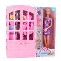 LEAN Toys Zestaw Lalka Z Szafą Akcesoria Ubrania Moda Przebieranki Dla Dziewczynek