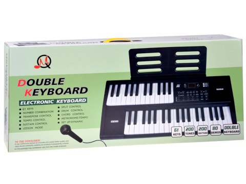 Organy KEYBOARD 61-klawiszy z funkcją podziału SPLIT + mikrofon IN0185 Organy KEYBOARD 61-klawiszy z funkcją podziału SPLIT + mikrofon IN0185