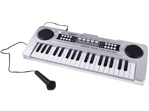 Organy mini KEYBOARD 37-klawiszy + mikrofon SREBRNY IN0183 Organy mini KEYBOARD 37-klawiszy + mikrofon SREBRNY IN0183