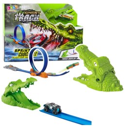 LEAN Toys Tor Samochodowy Katapulta Wyrzutnia Krokodyl