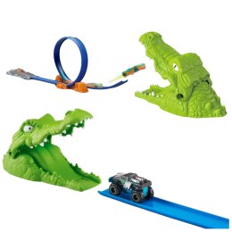 LEAN Toys Tor Samochodowy Katapulta Wyrzutnia Krokodyl