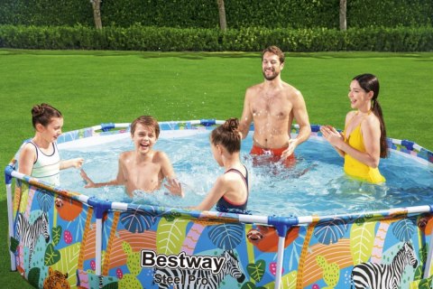 Basen Stelażowy Steel Pro dla dzieci Świat Zwierząt BESTWAY 305x66cm 10FT Basen Stelażowy Steel Pro dla dzieci Świat Zwierząt BESTWAY 305x66cm 10FT